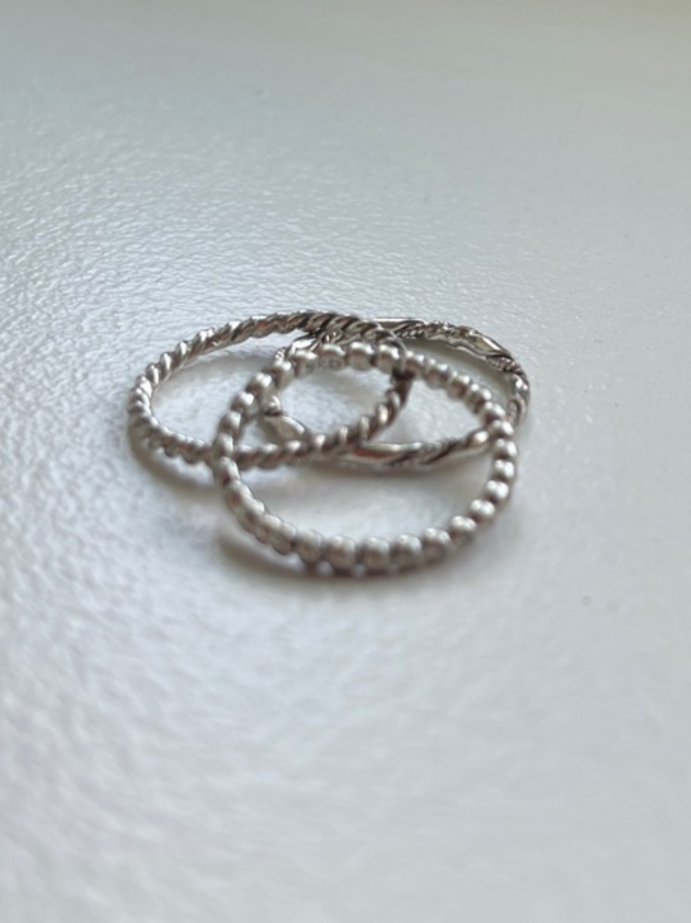 Sterling Silver Twisted Stackable Rings - Silver - Picture 4 of 4